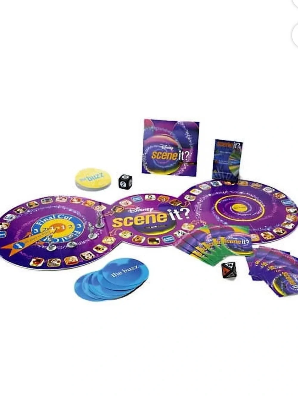 Disney Spin It? DVD Game — Purple and Yellow Box with Colorful Character Art